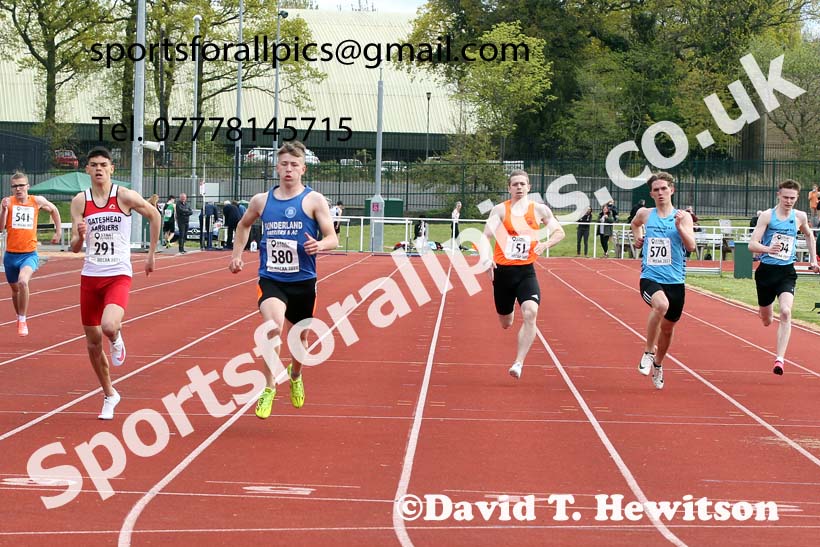 200 metres, 2021 NECAA Middlesbrough Open Meting, Sunday, May 9th. Photo: David T. Hewitson/Sports for All Pics